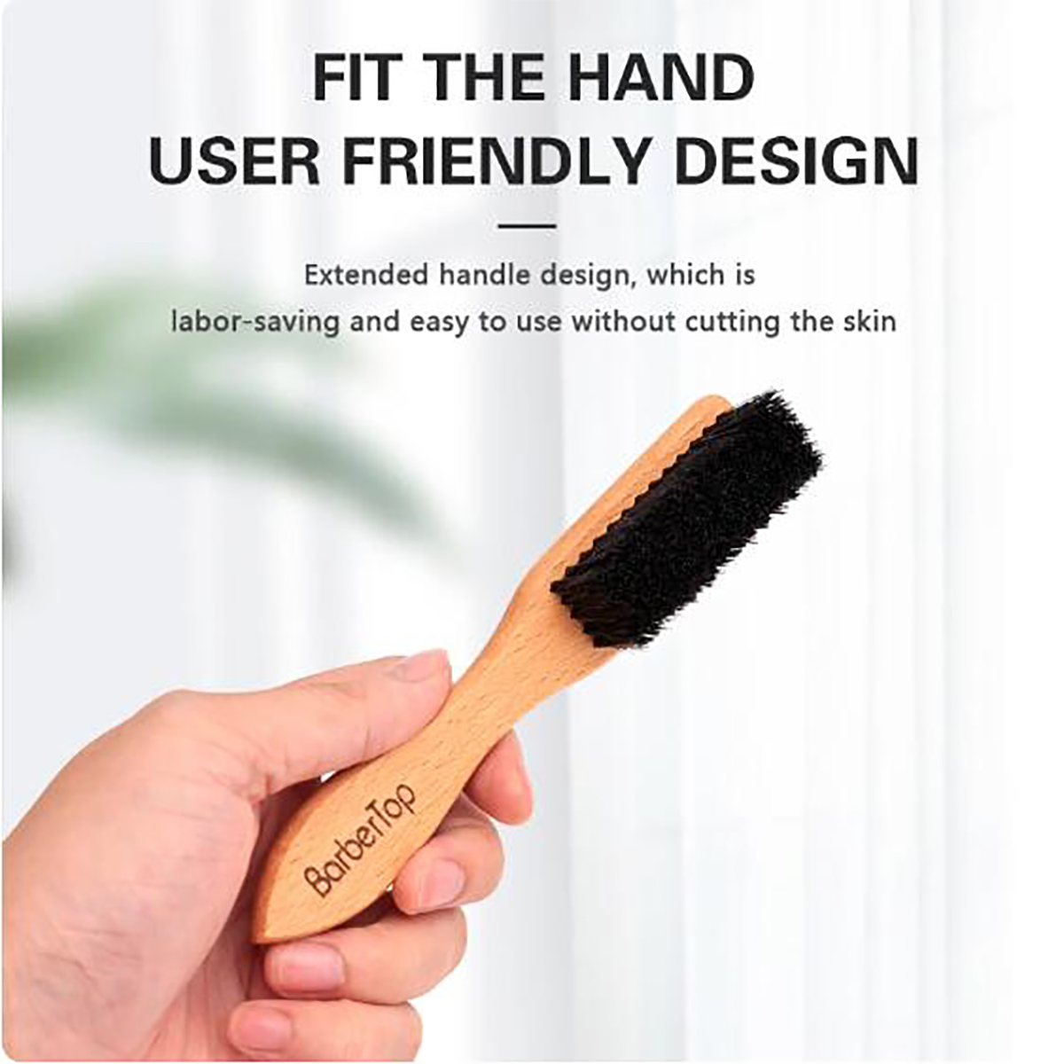 Men'S Beard Grooming - 理髪店木製ハンドル猪毛ひげブラシ軟毛クリーニングブラシ壊れ毛除去櫛サロン男性ひげシェービングツール