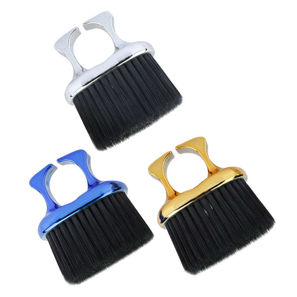 Mens Grooming Barber - 3 個のひげブラシ男性用ネックダスターブラシ理容師フェードブラシグルーミングセットヘアクリーニング整形ツール ABS 軽量ポータブル