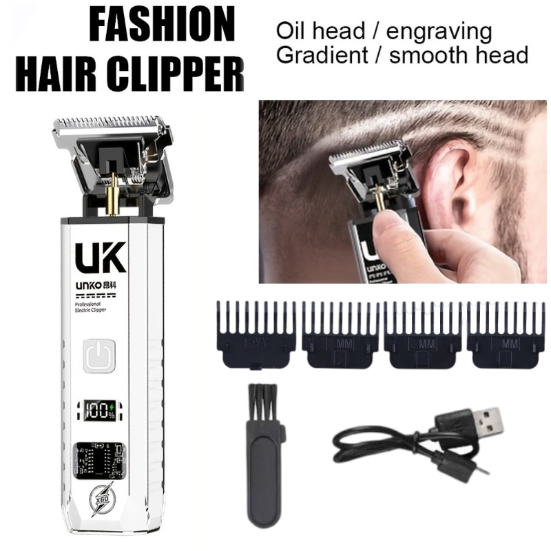 Mens Grooming Barber - 電気バリカン男性用コードレスひげトリマープロフェッショナル理容シェーバー4ガイドコームブラシUSB C充電グルーム