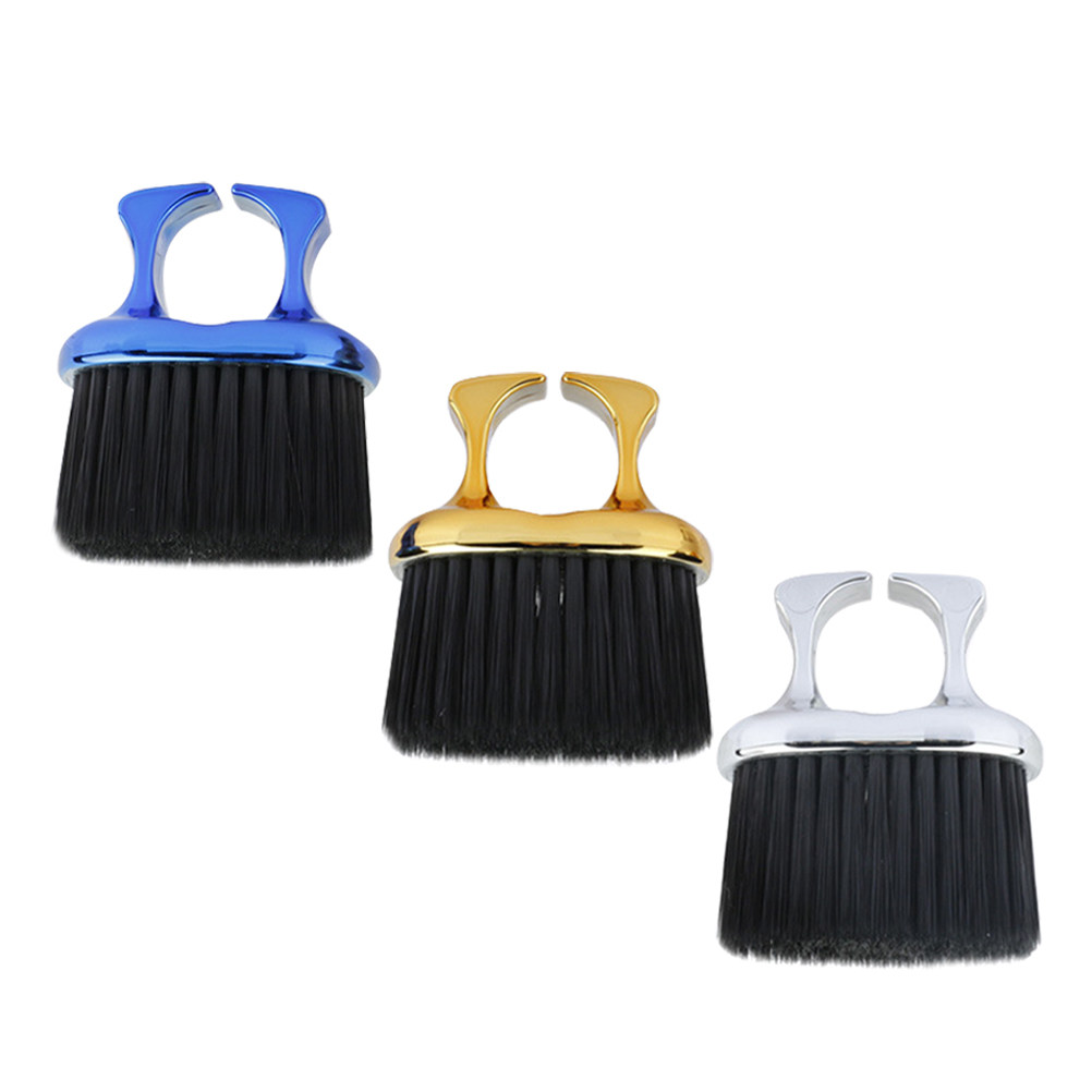 Mens Grooming Barber - 3個入りプロ用理髪師ネックダスターブラシセット、ひげブラシ、オープンリングデザイン、男性用ヘアクリーニングツール、グルーミング、旅行、家庭用