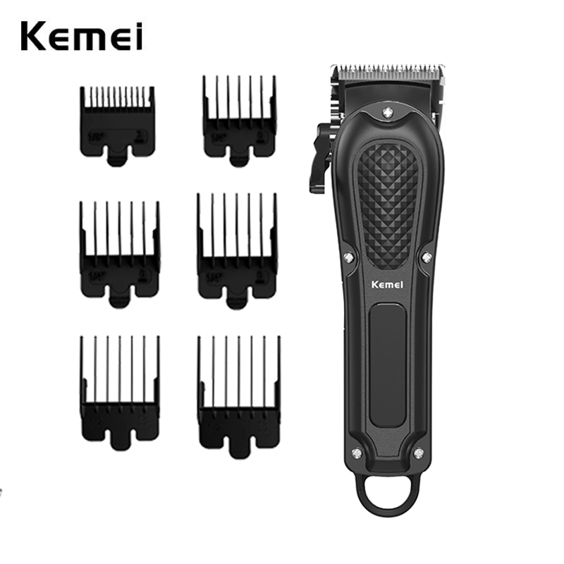 Mens Grooming Barber - Kemei ヘアクリッパー男性プロフェッショナルコードレスコード付き理髪トリマーヘアカットグルーミング充電式電気静音ヘアカッター