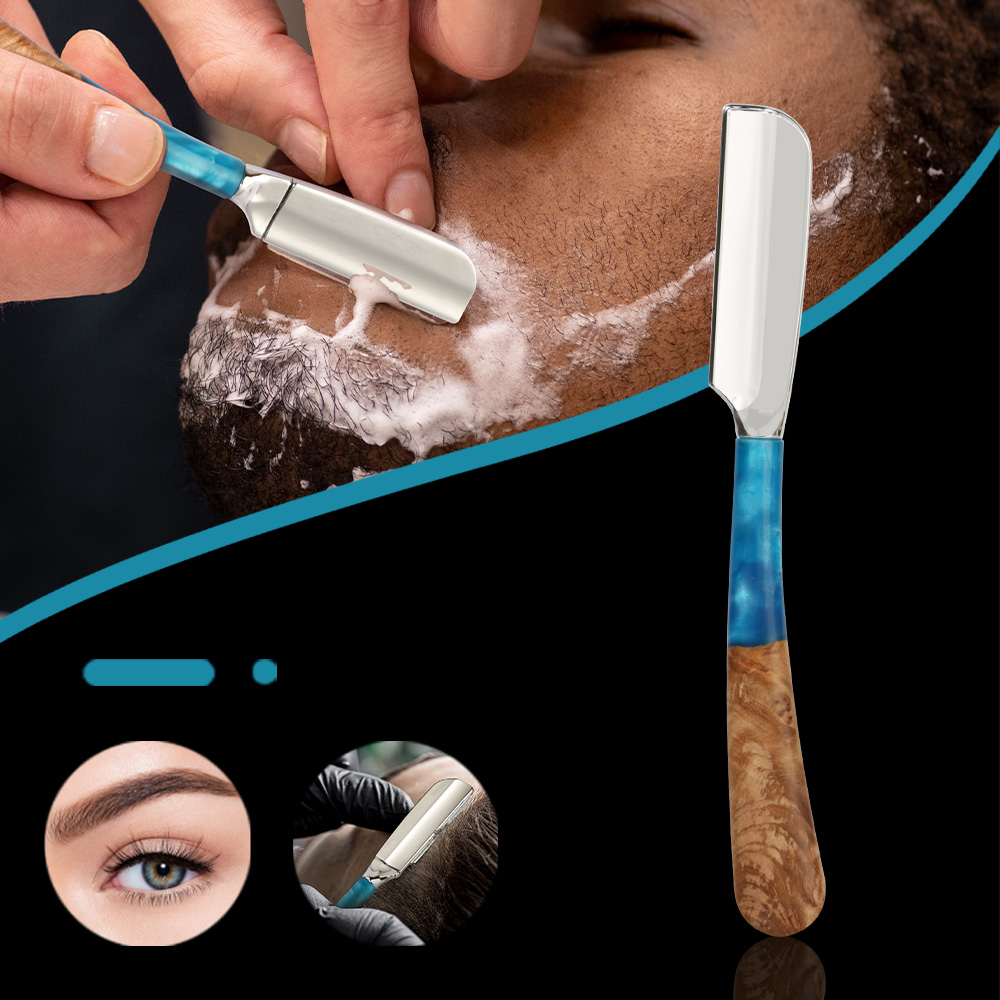 Mens Grooming Barber - プロ仕様の男性用カミソリ、精密な剃りとヘアトリミングのためのクラシックな理髪用カミソリ – サロン品質の理髪店用カミソリ、男性の手動ひげのお手入れに、バレンタインデーのギフト、父の日のギフト、ハロウィーンやクリスマスのギフトに最適