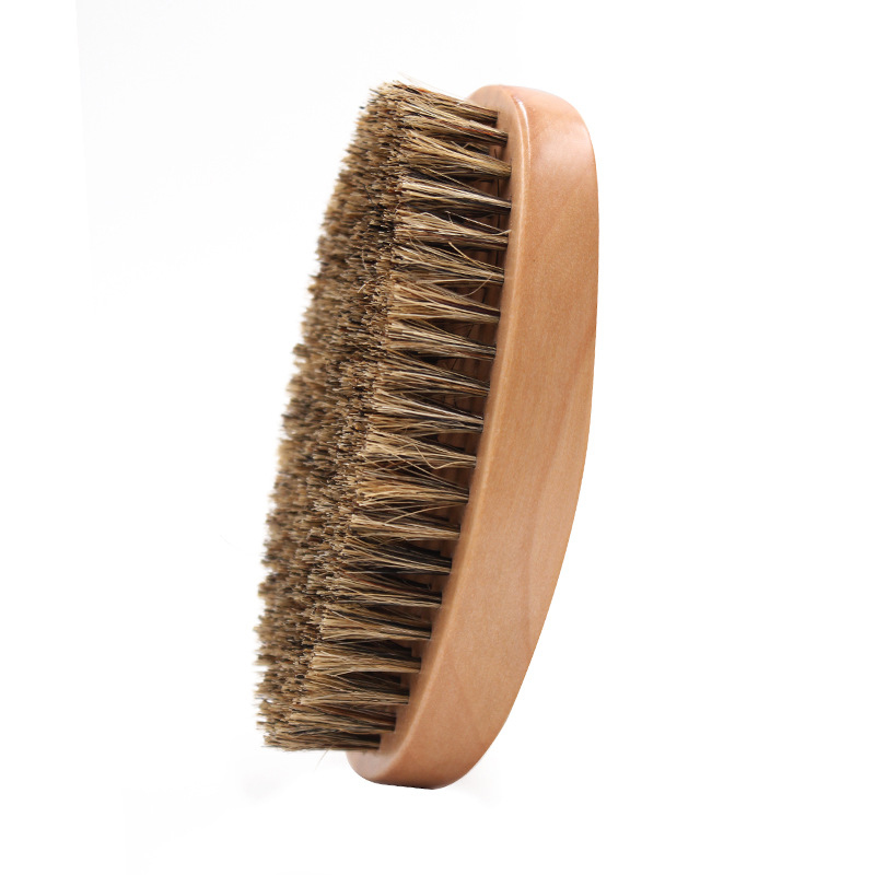 Men'S Beard Grooming - 天然イノシシの毛で作られた竹のフェイスブラシ,あごひげと口ひげに適しています,直接配達