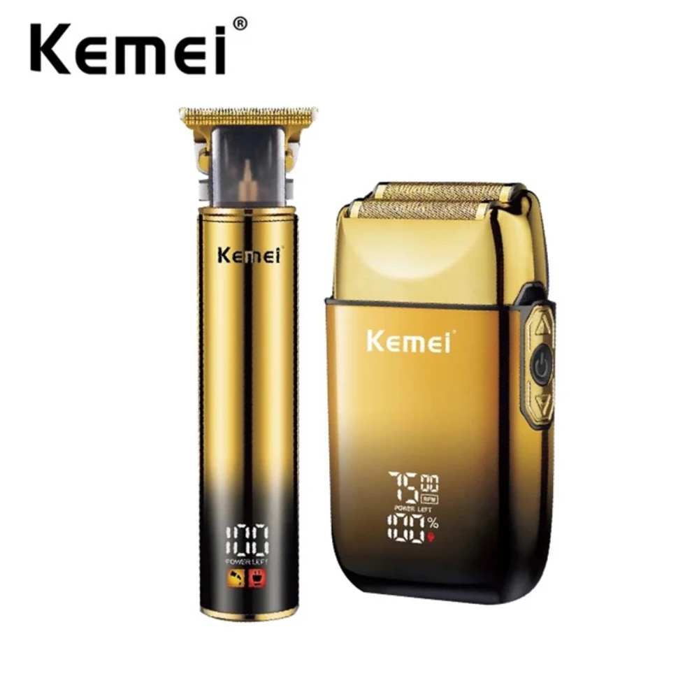 Mens Grooming Barber - Kemei-男性用のプロ用電気シェーバーあごひげクリッパー