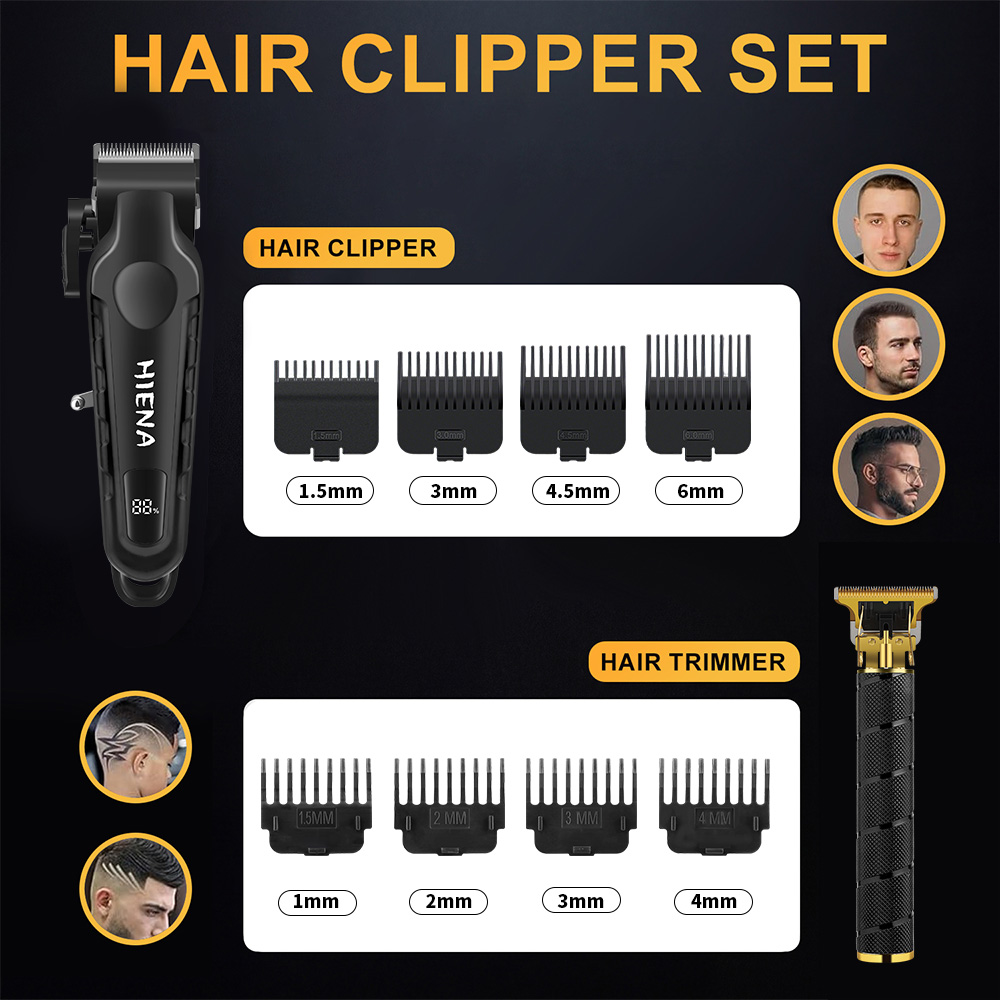 ハイエナ 4-in-1 ヘアクリッパーセット コードレスバリ - Mens Grooming Barber のレビューと価格