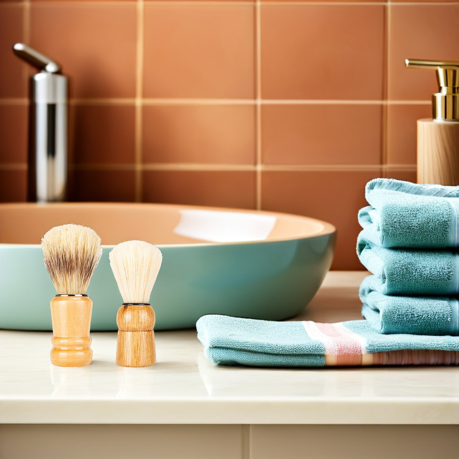 男性用髭ブラシ2本セット、プレミアムナイロンチップ付きシェー - Men'S Grooming Tool のレビューと価格