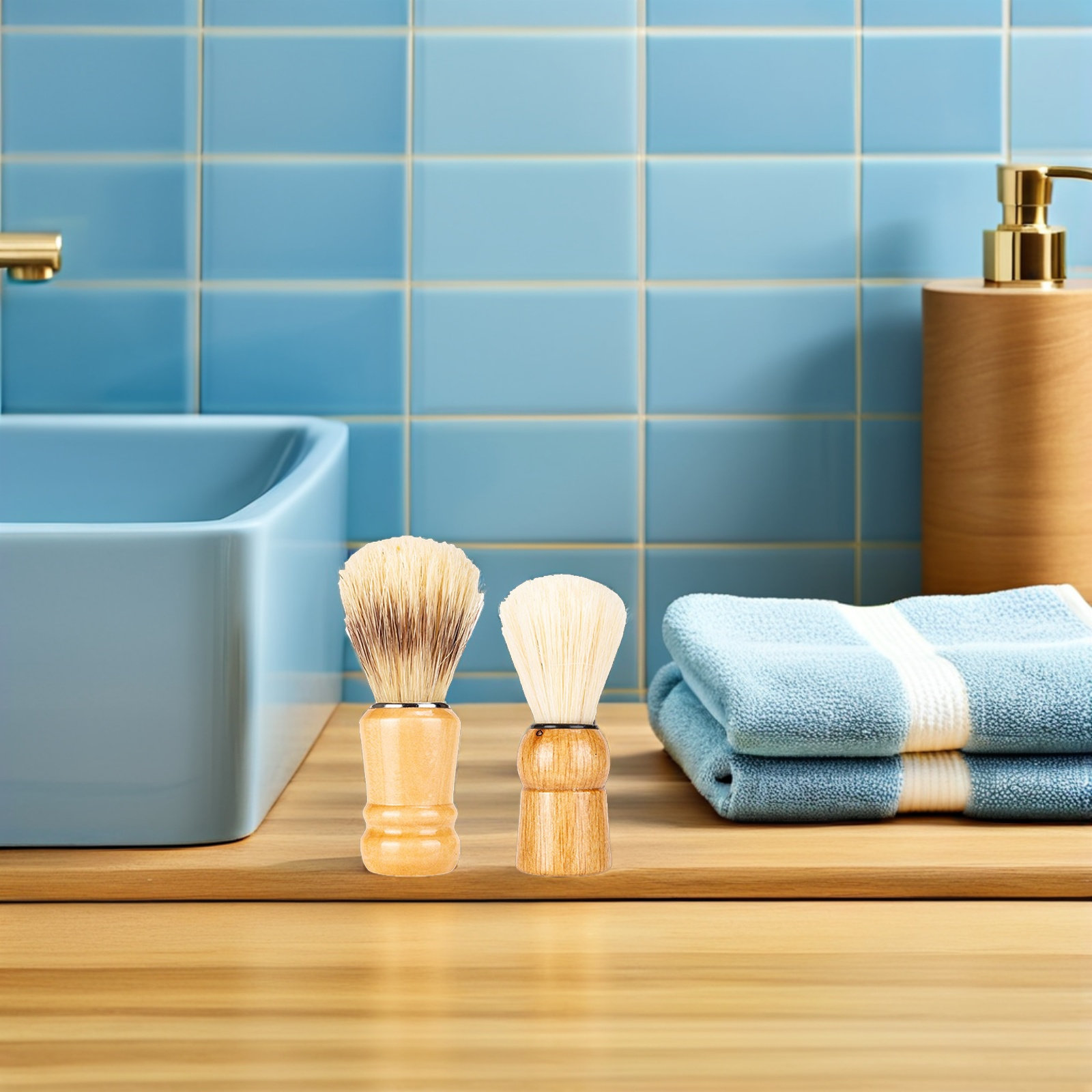 男性用髭ブラシ2本セット、プレミアムナイロンチップ付きシェー - Men'S Grooming Tool のレビューと価格