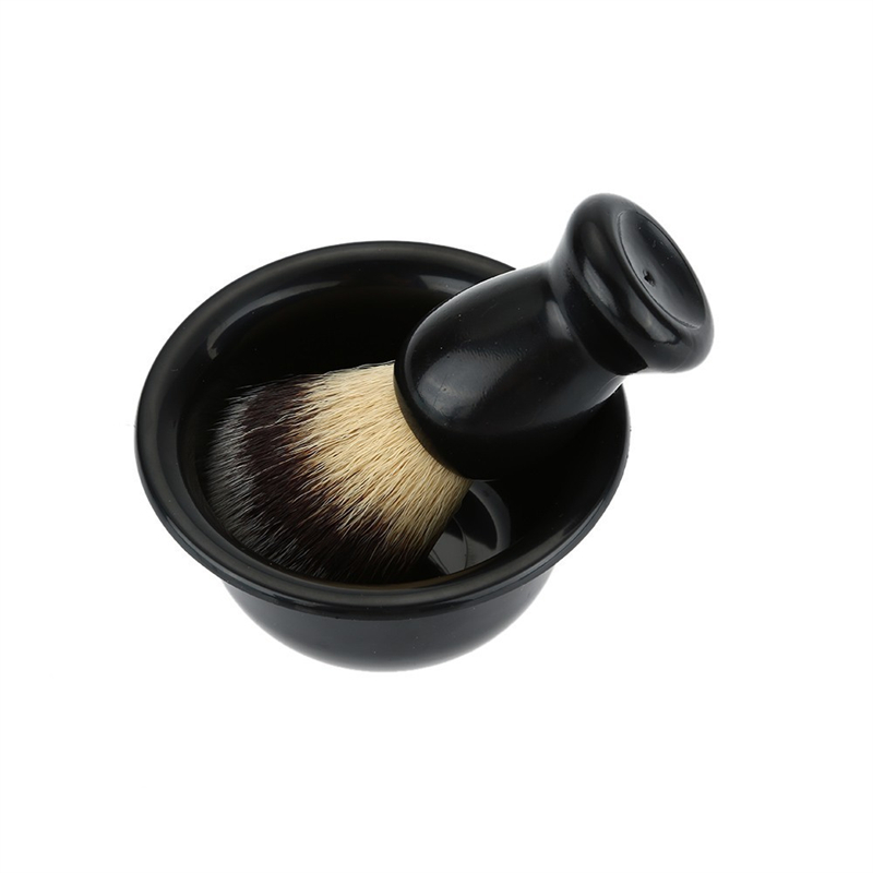 シェービングブラシとアクリルスタンド付きボウル ブラック メ - Mens Grooming Barber のレビューと価格
