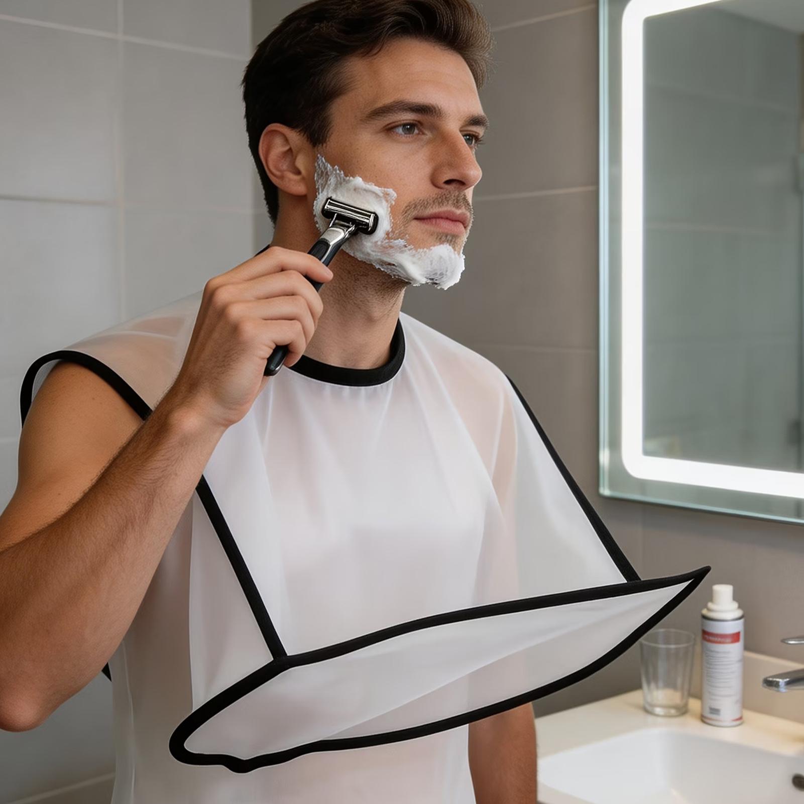 ひげエプロン 折りたたみ式シェービングビブ 口ひげトリミング - Mens Grooming Barber のレビューと価格