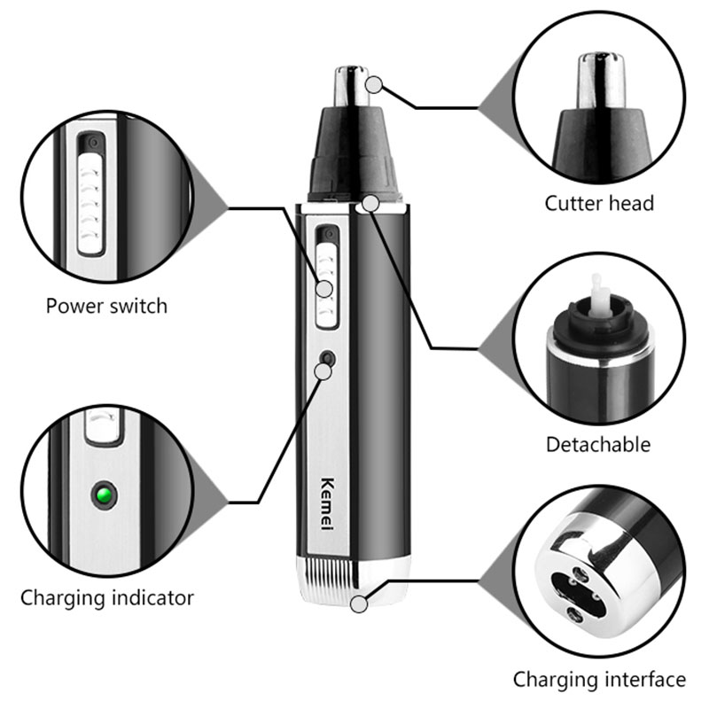 男性用充電式鼻毛トリマー,顔,体,あごひげ,眉毛,耳掃除機, - Men'S Grooming Set のレビューと価格