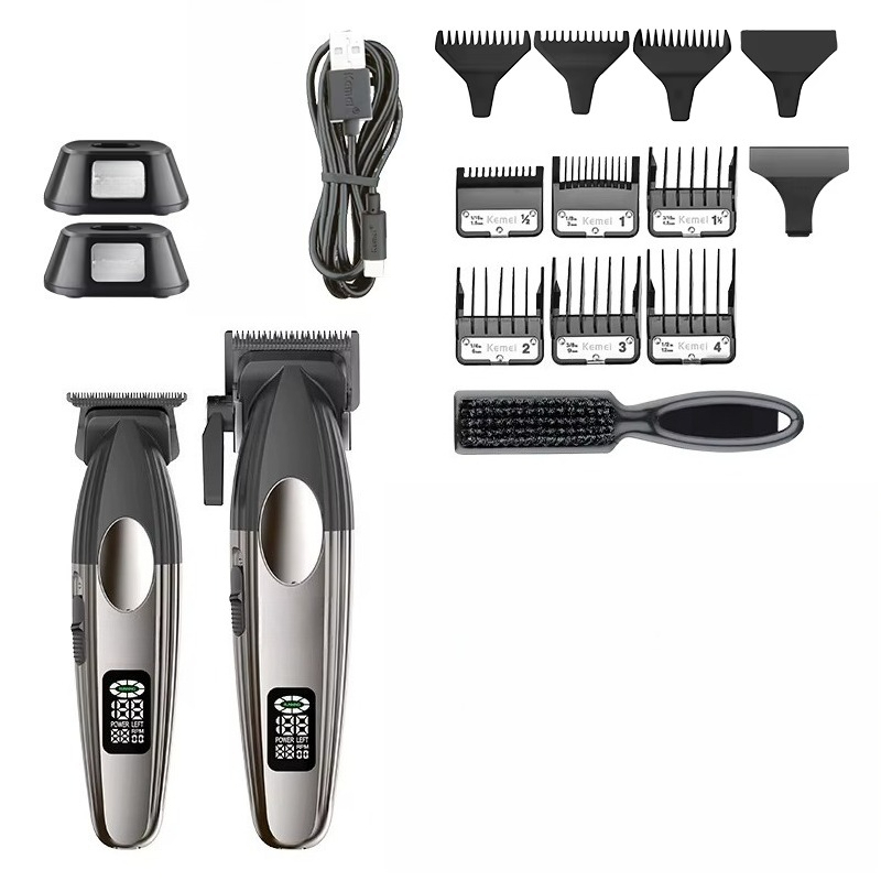 ヘアクリッパー、プロフェッショナルバーバーキット、コードレス - Men'S Grooming Set のレビューと価格
