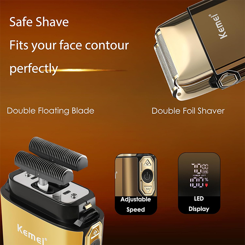 Kemei KM-TX10 T9 ヘアトリマー 電気シェーバ - Mens Grooming Barber のレビューと価格