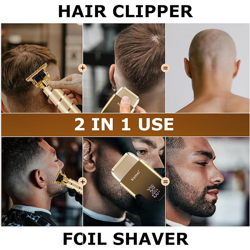 Kemei KM-TX10 T9 ヘアトリマー 電気シェーバ - Mens Grooming Barber のレビューと価格