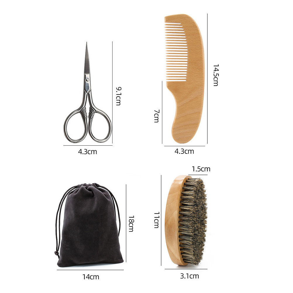 男性用髭スタイリングセット1セット、プレミアム髭ブラシ、櫛、 - Men'S Grooming Set のレビューと価格